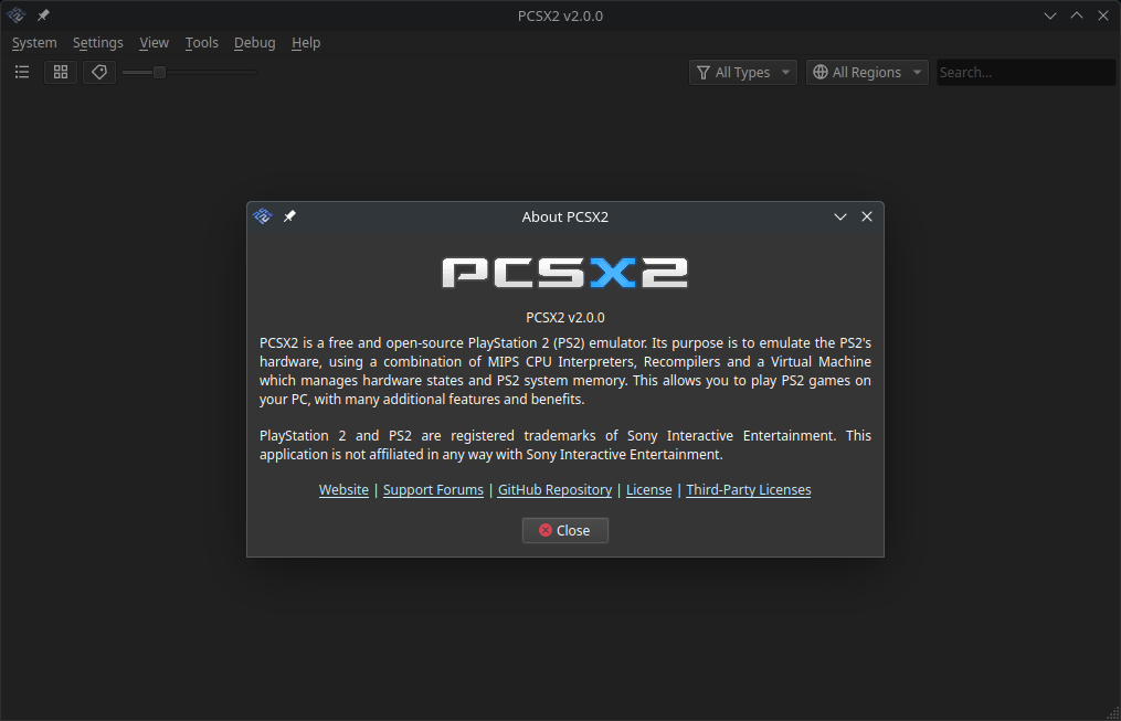 PCSX2 Versions-Splashscreen